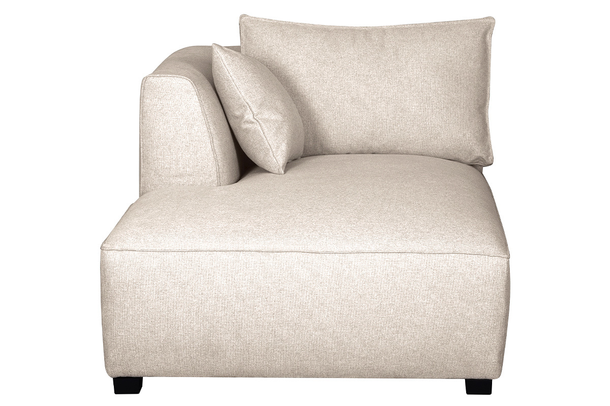 Chaiselongue Stoff Naturbeige PLURIEL