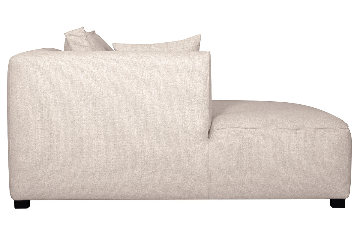 Chaiselongue Stoff Naturbeige PLURIEL