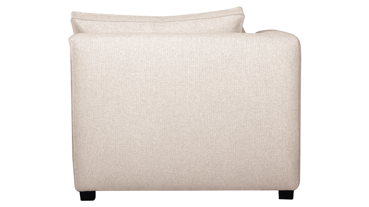 Chaiselongue Stoff Naturbeige PLURIEL