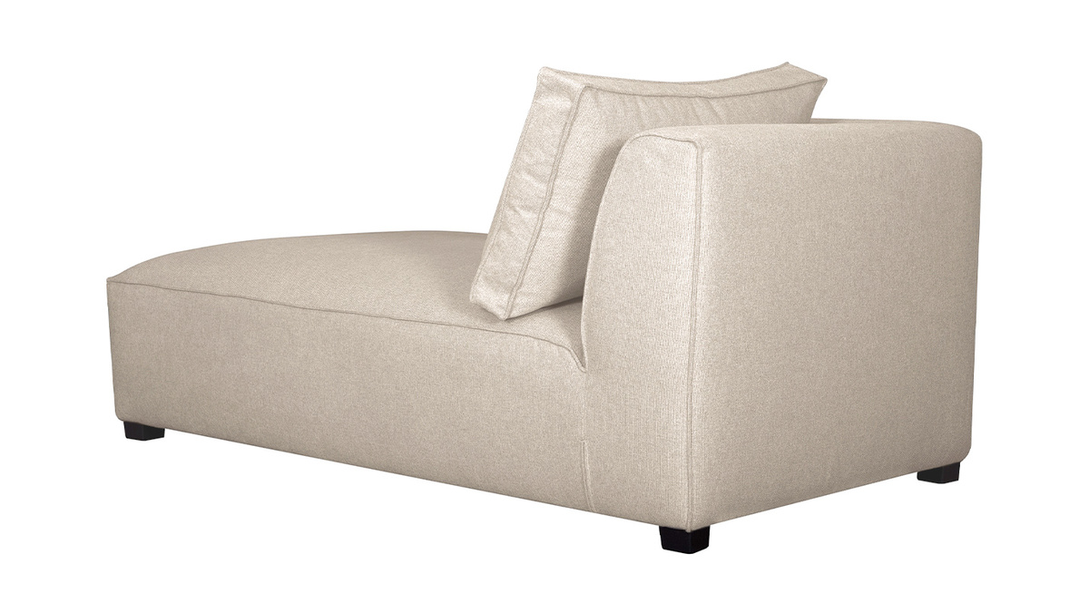 Chaiselongue Stoff Naturbeige PLURIEL