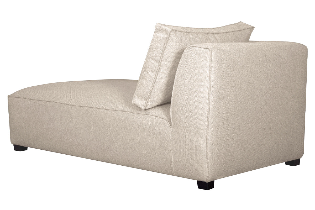 Chaiselongue Stoff Naturbeige PLURIEL