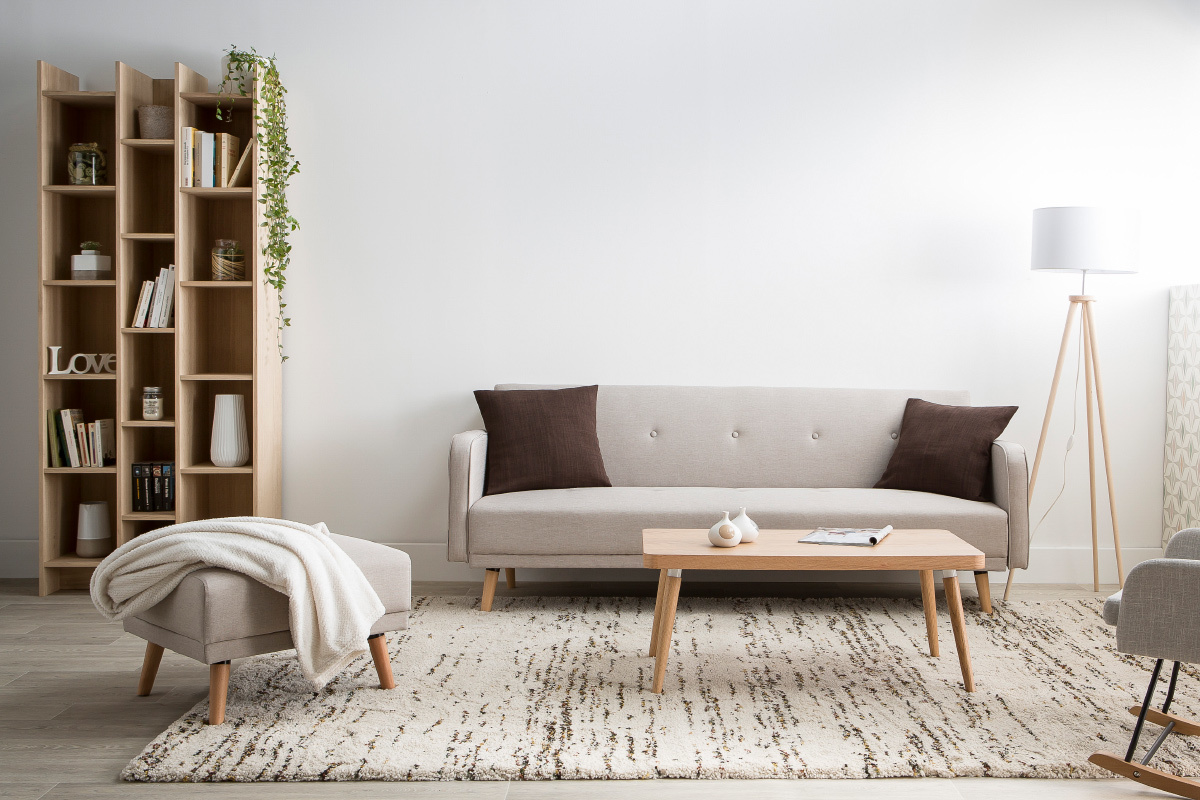 Couchtisch aus heller Eiche TOTEM