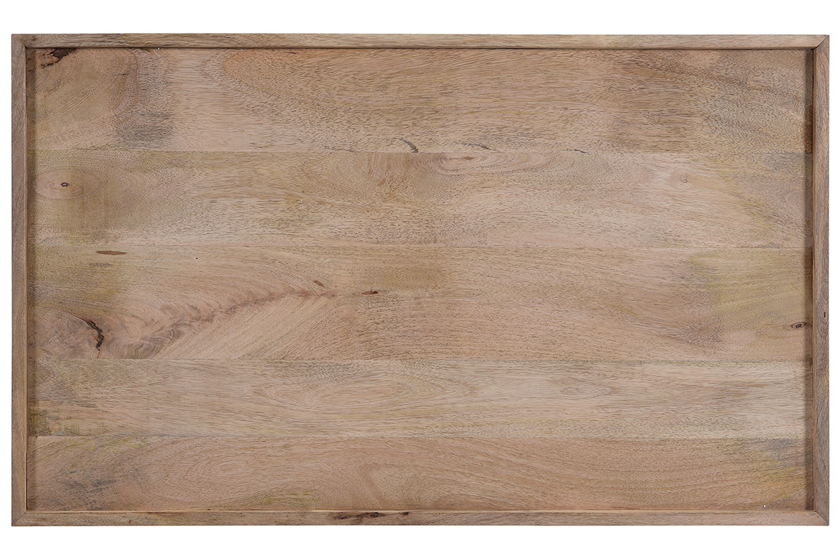 Couchtisch aus Mangoholz und schwarzem Metall L100 cm FRAME