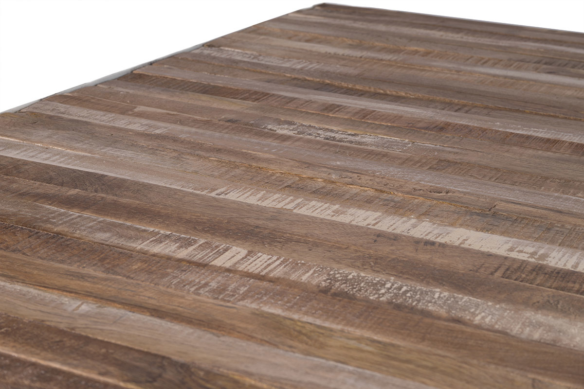 Couchtisch Holz  Metall Wei 100 x 60 cm ROCHELLE