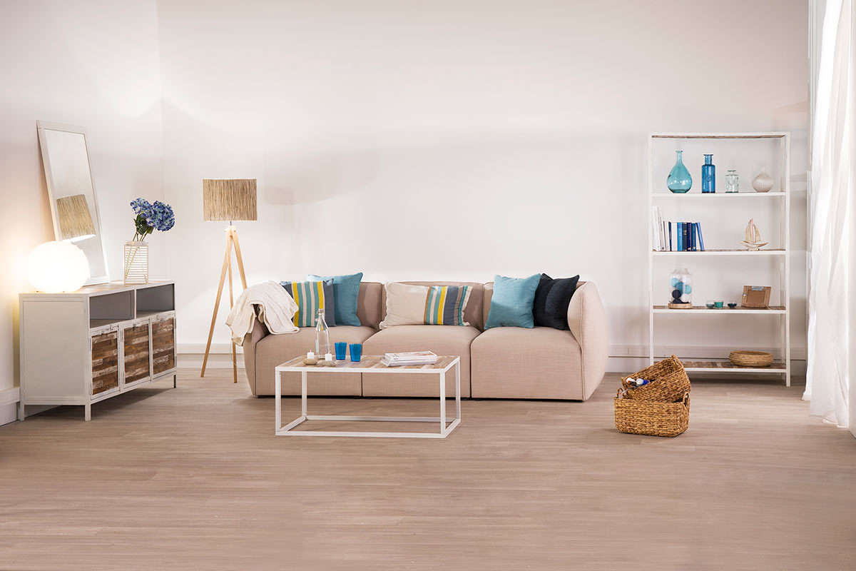 Couchtisch Holz  Metall Wei 100 x 60 cm ROCHELLE