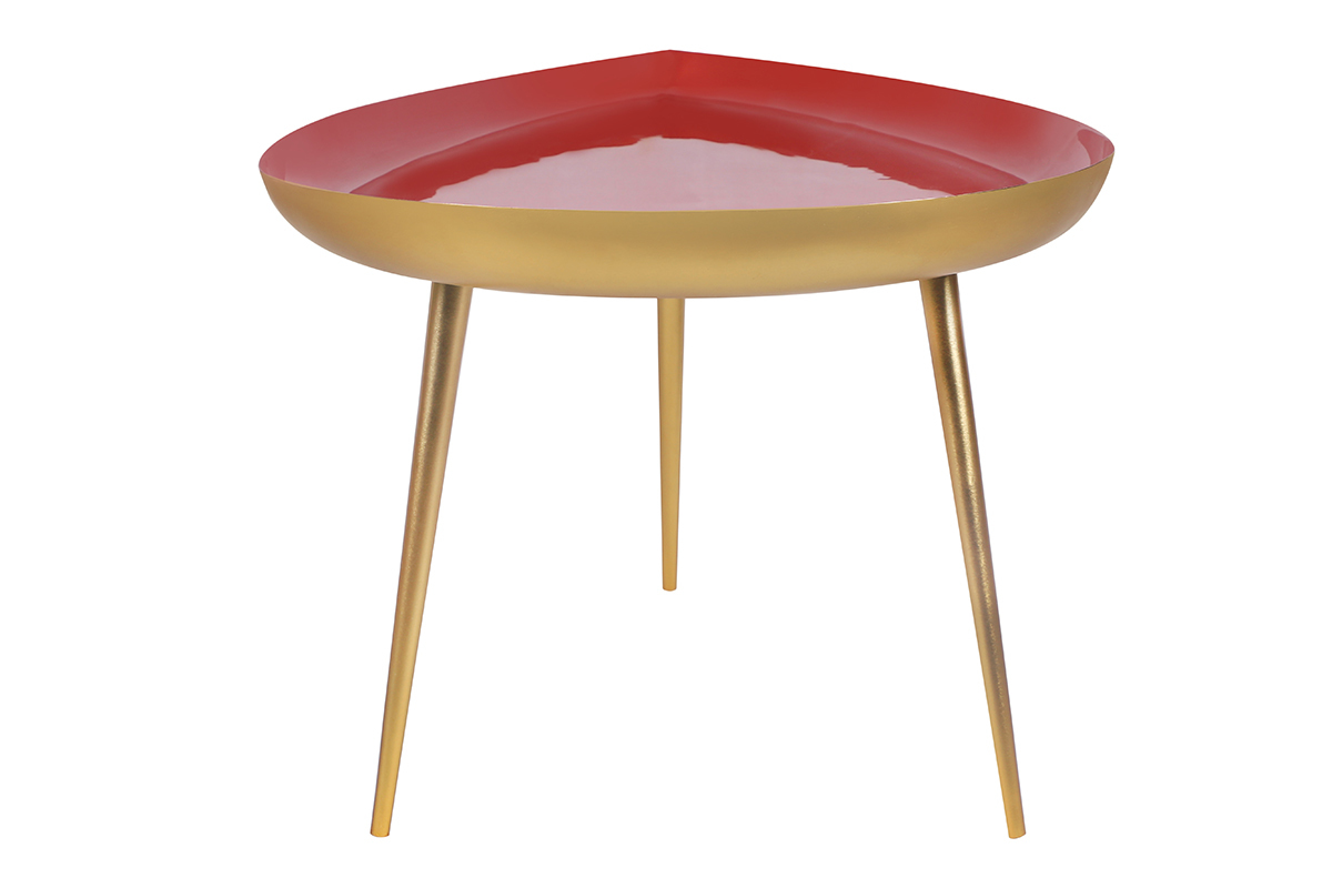 Couchtisch lackierter Stahl Terrakotta DROP