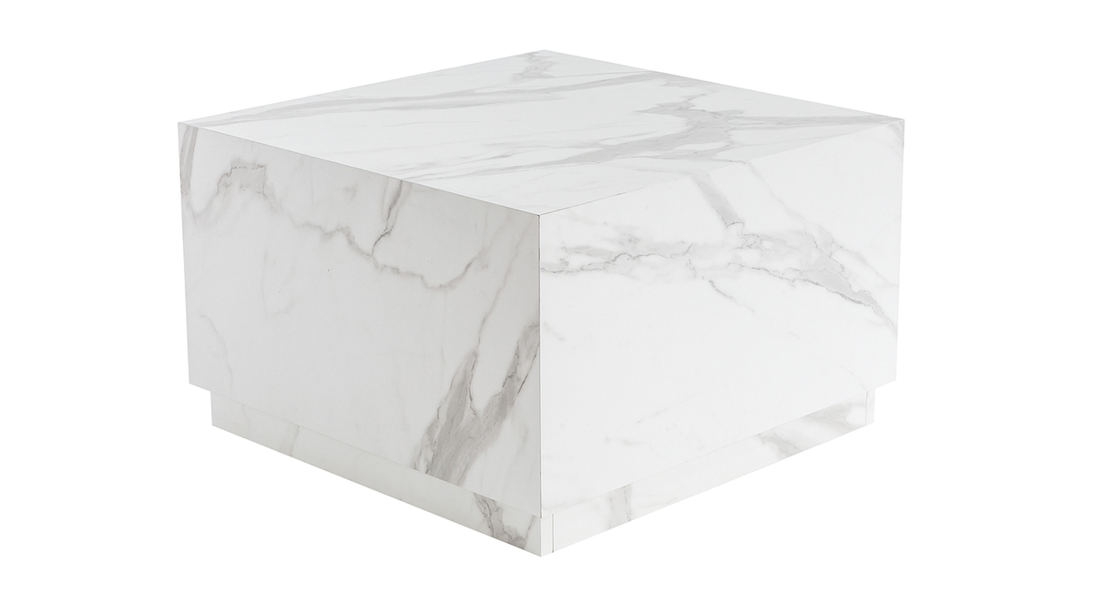 Couchtisch Quader Marmor-Effekt 56 x 56 cm SCENA