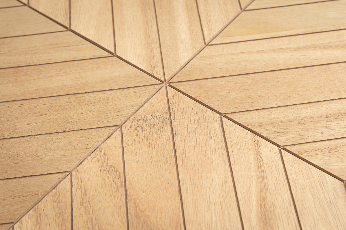 Couchtisch quadratisch Holz und Metall schwarz 60 cm KARE