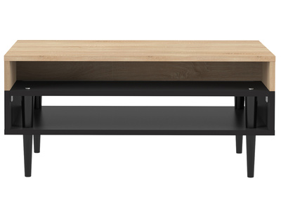 Couchtisch skandinavisch Holz und schwarz STRIPE