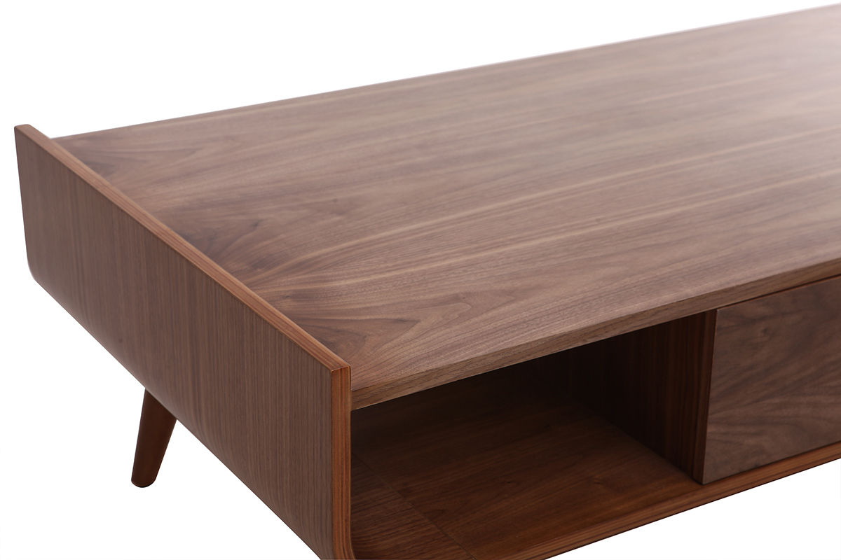 Couchtisch Vintage Holz Nussbaum HALLEN