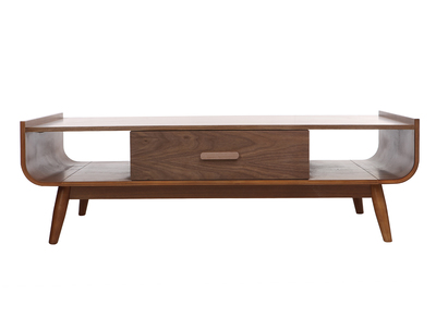 Couchtisch Vintage Holz Nussbaum HALLEN