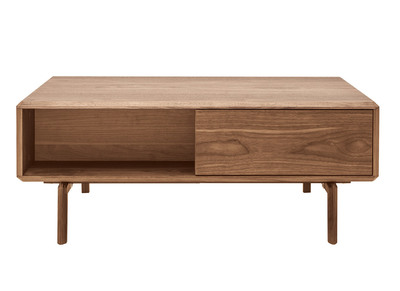 Couchtisch Walnussfurnier mit Stauraum B100 cm SUVA