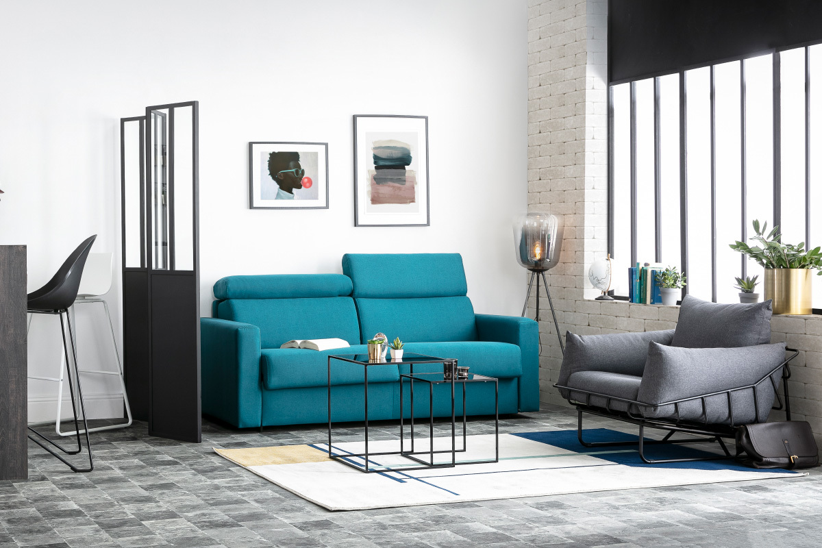 Couchtische Satztische quadratisch Rauchglas Bronze (2-er Satz) POMPEI