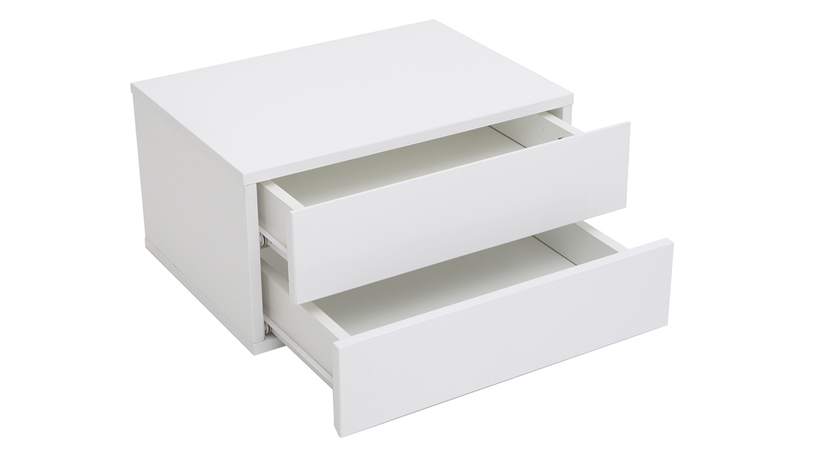 Design-Ablagekasten Weiß 2 Schubladen MAX