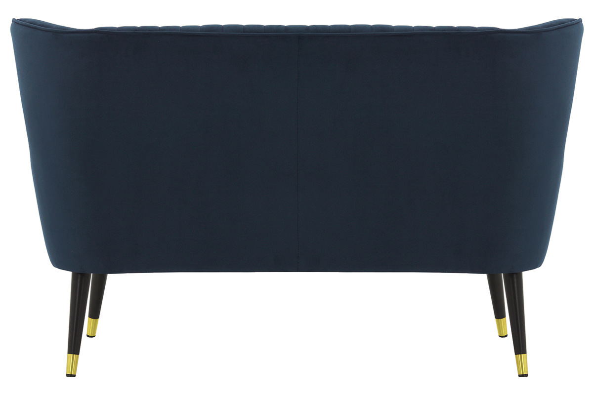 Design-Bank Velours Blau VERTIGO