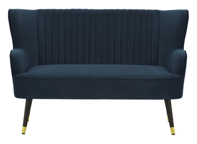 Design-Bank Velours Blau VERTIGO - Design-Bank Velours Blau VERTIGO