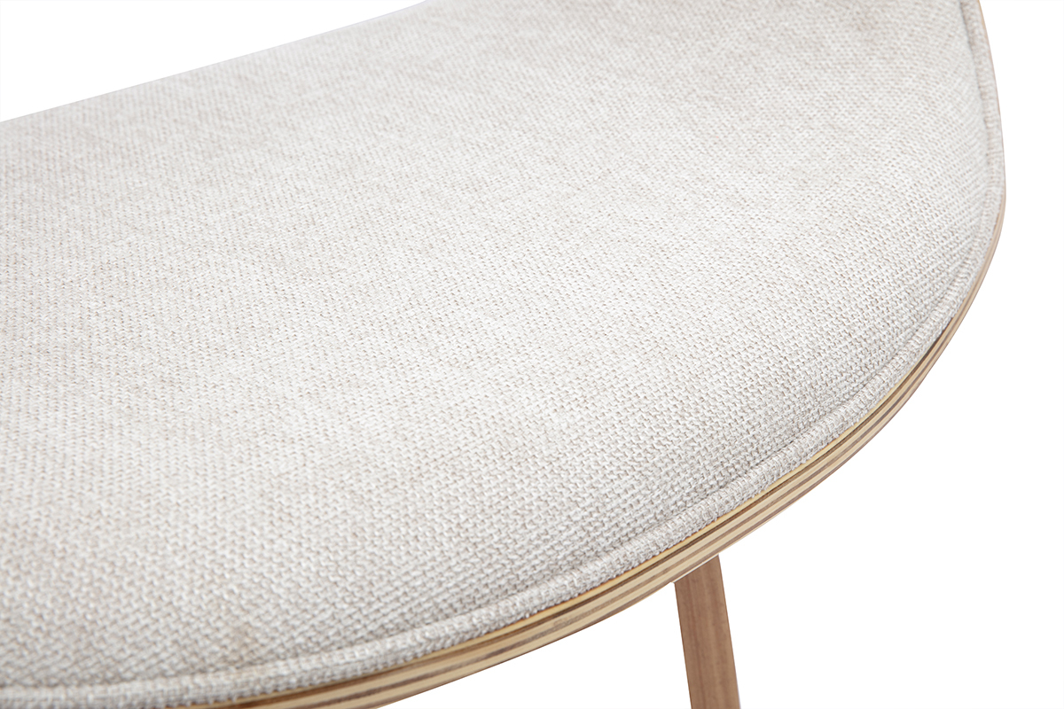 Detail der beige Stoff-Sitzfl�che des Barhockers ARAMIS, Draufsicht.