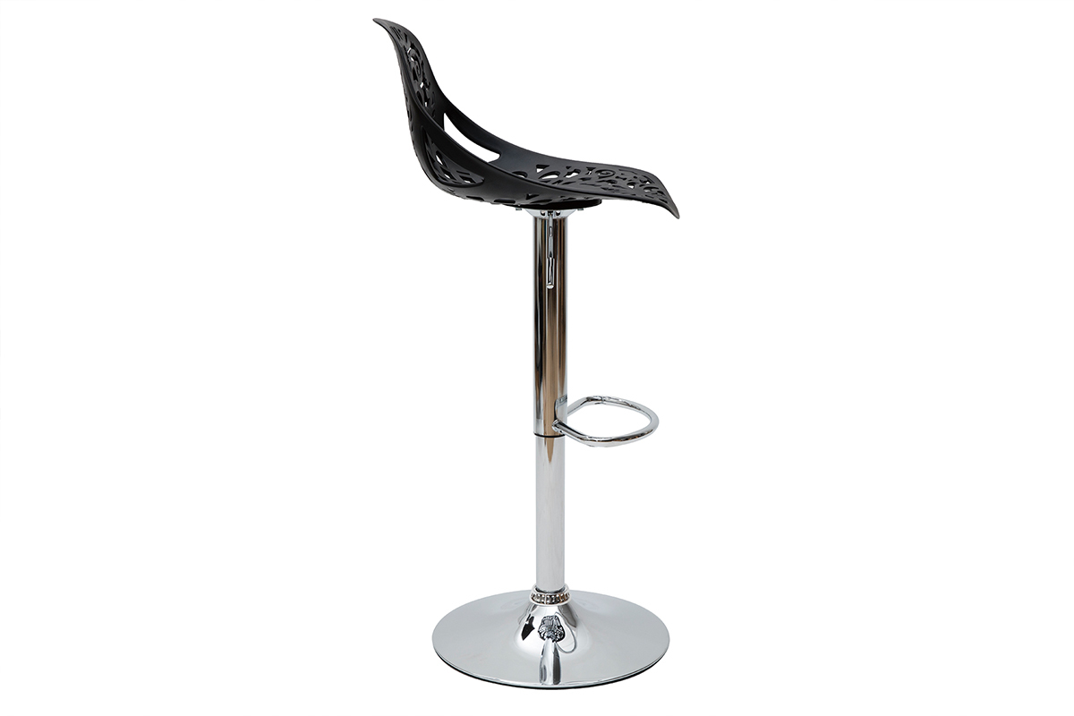 Design-Barhocker Barockstil BAROCCA Schwarz
