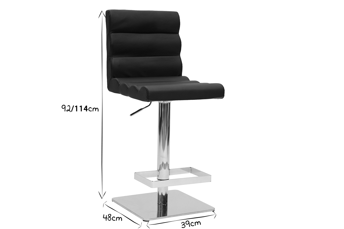 Design-Barhocker COLUMBUS Schwarz