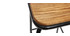 Design-Barhocker Edelstahl 2er-Set H 75 cm dunkles Holz MEMPHIS