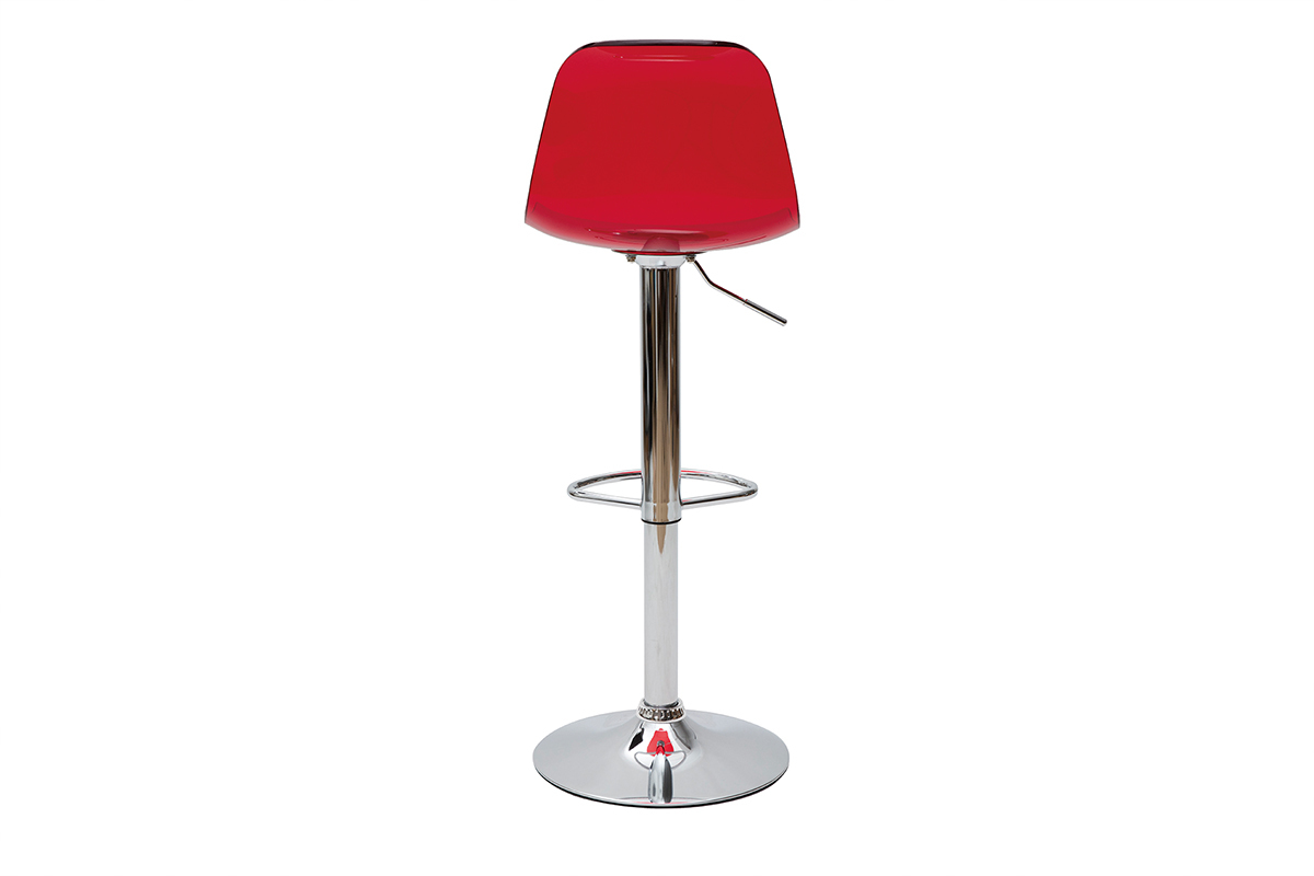 Design-Barhocker GALILEO Rot transparent