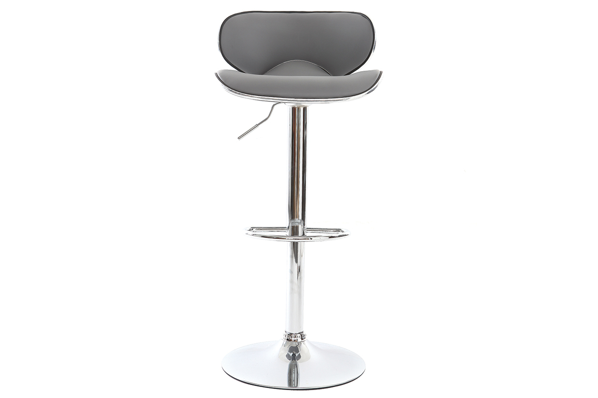 Design-Barhocker grau (2er-Set) PEGASE