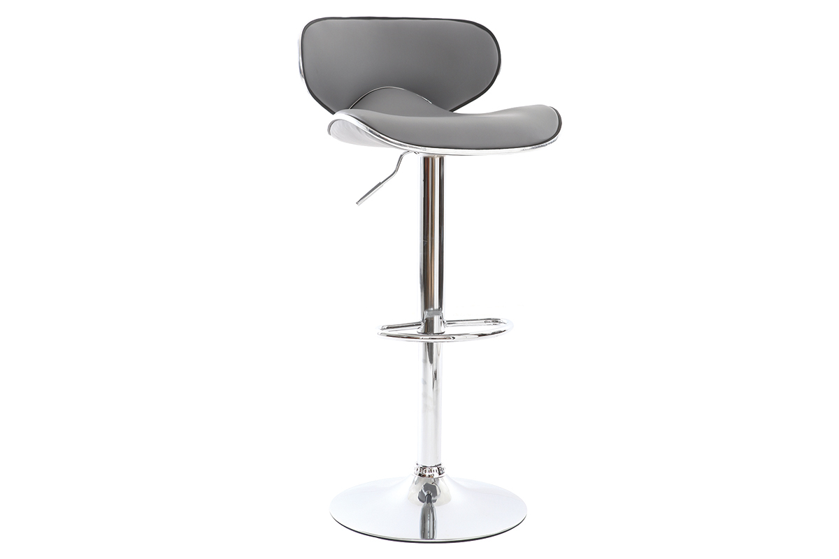 Design-Barhocker grau (2er-Set) PEGASE