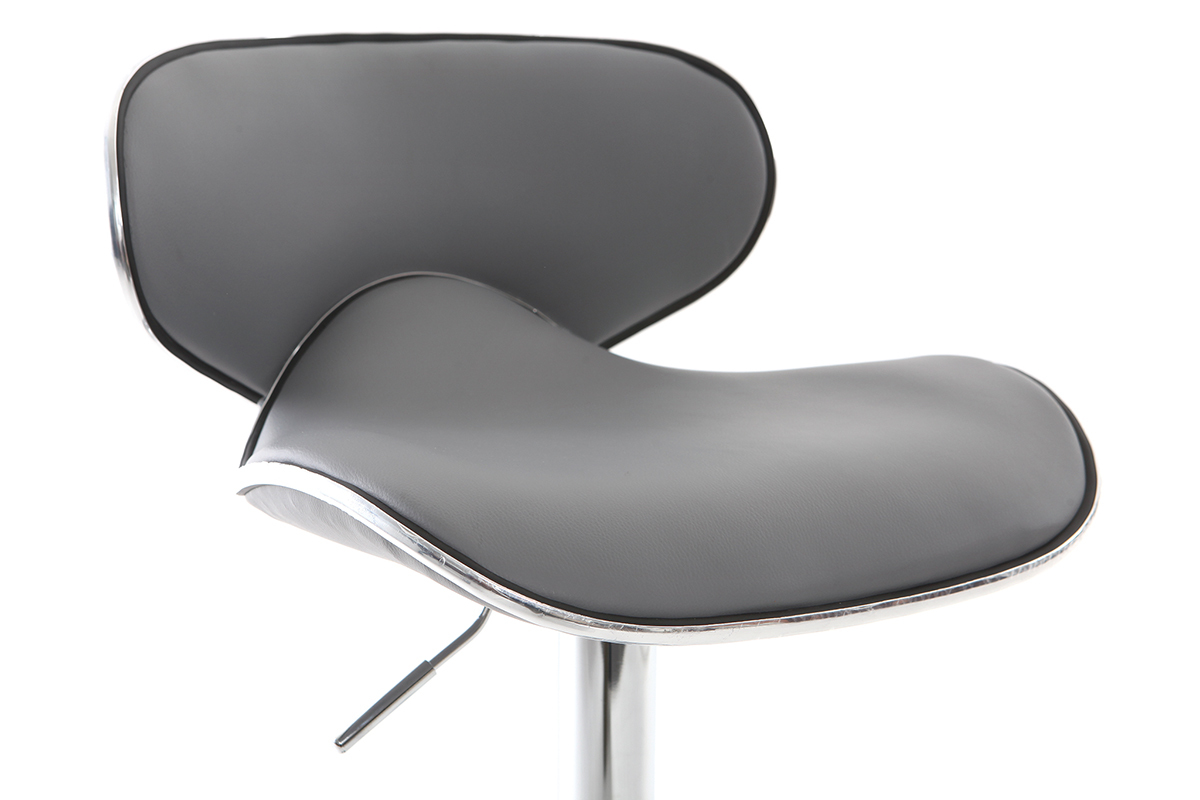 Design-Barhocker grau (2er-Set) PEGASE