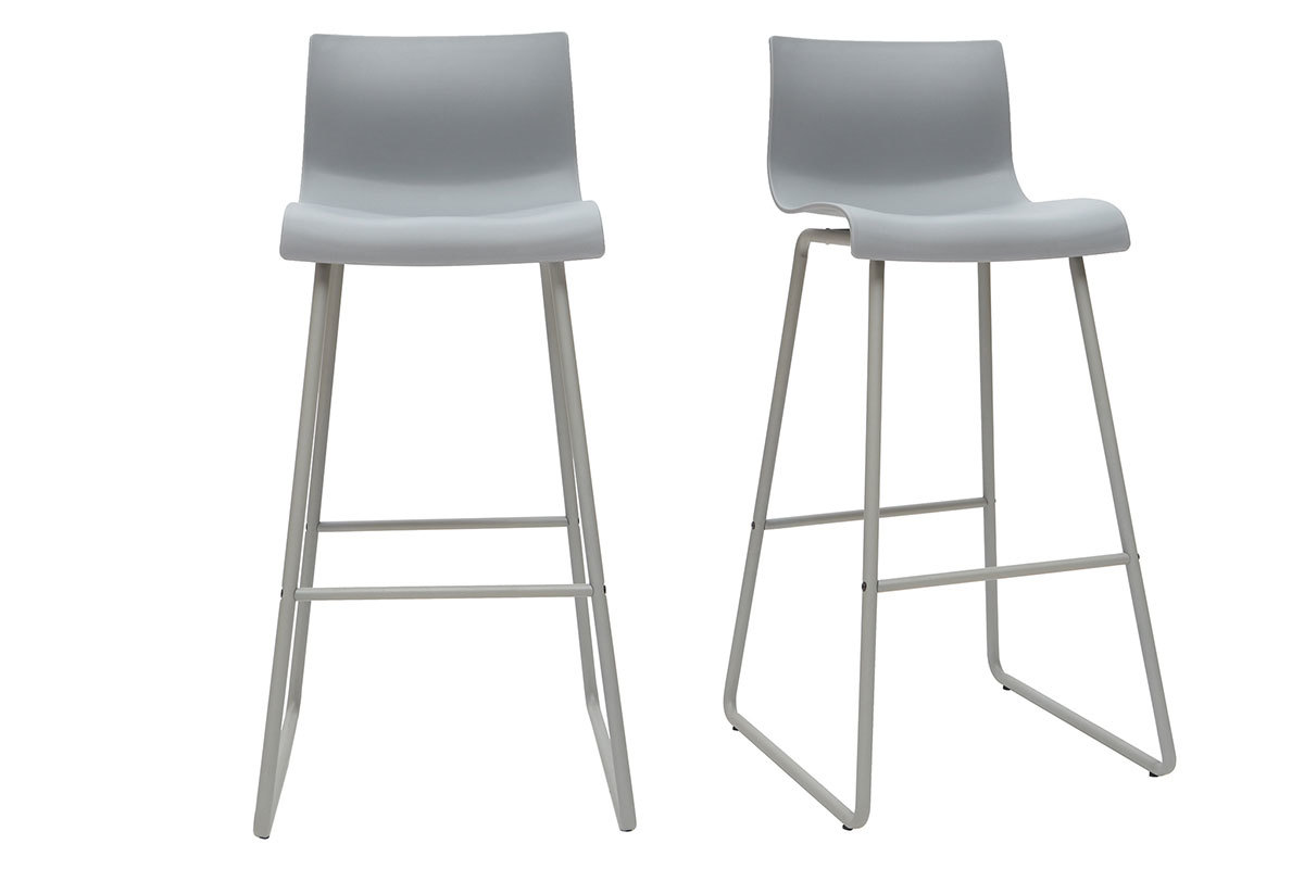 Design-Barhocker Grau 76 cm (2er-Set) ONA