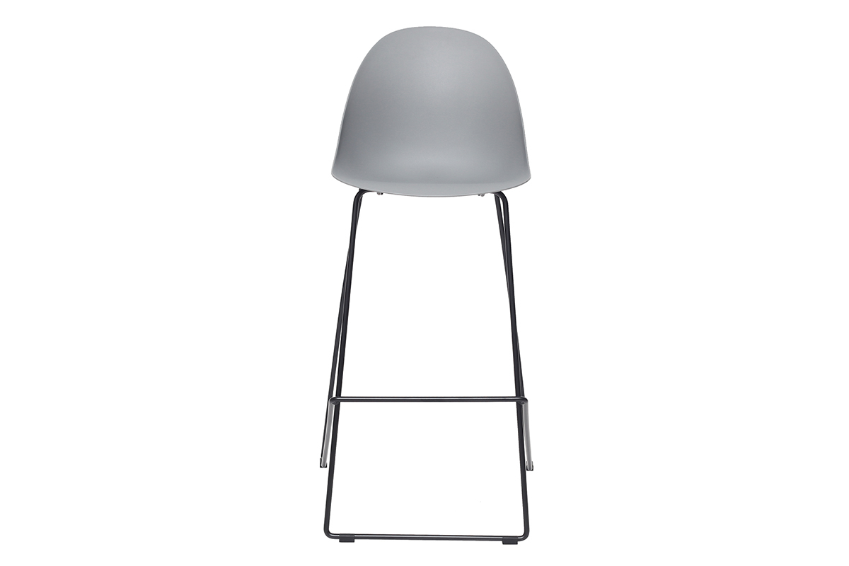 Design-Barhocker Grau 77cm (2er-Satz) CONCHA