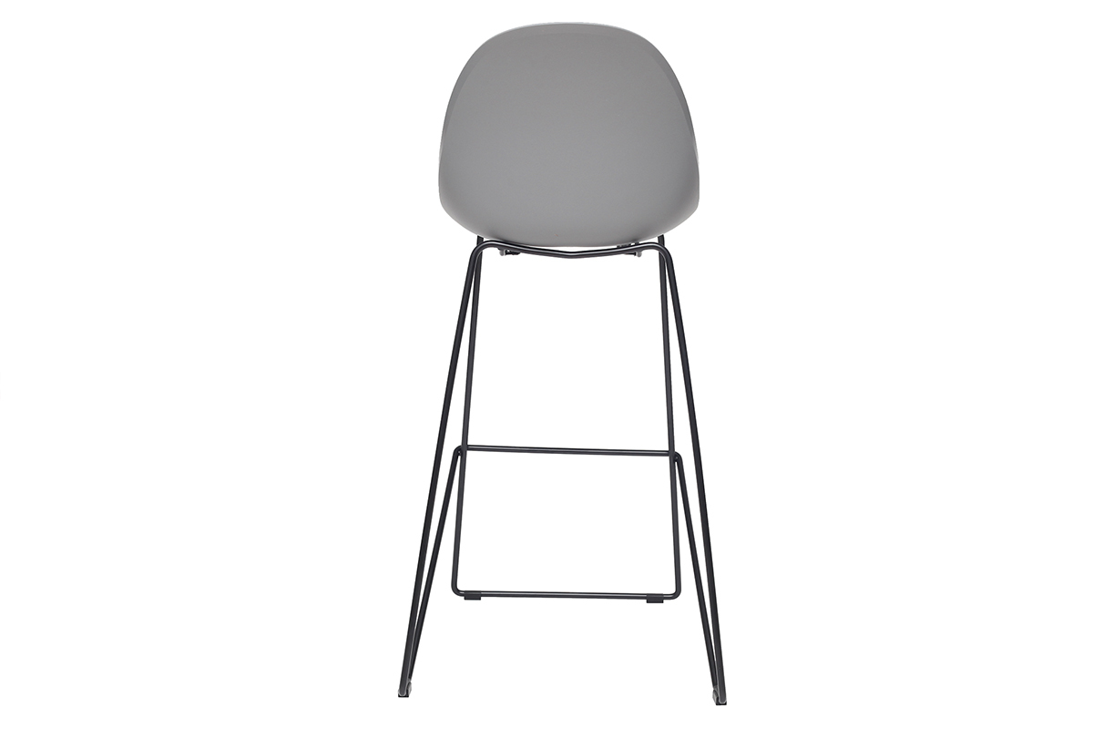 Design-Barhocker Grau 77cm (2er-Satz) CONCHA
