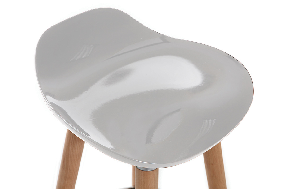 Design-Barhocker Grau skandinavisch 2er-Set GILDA
