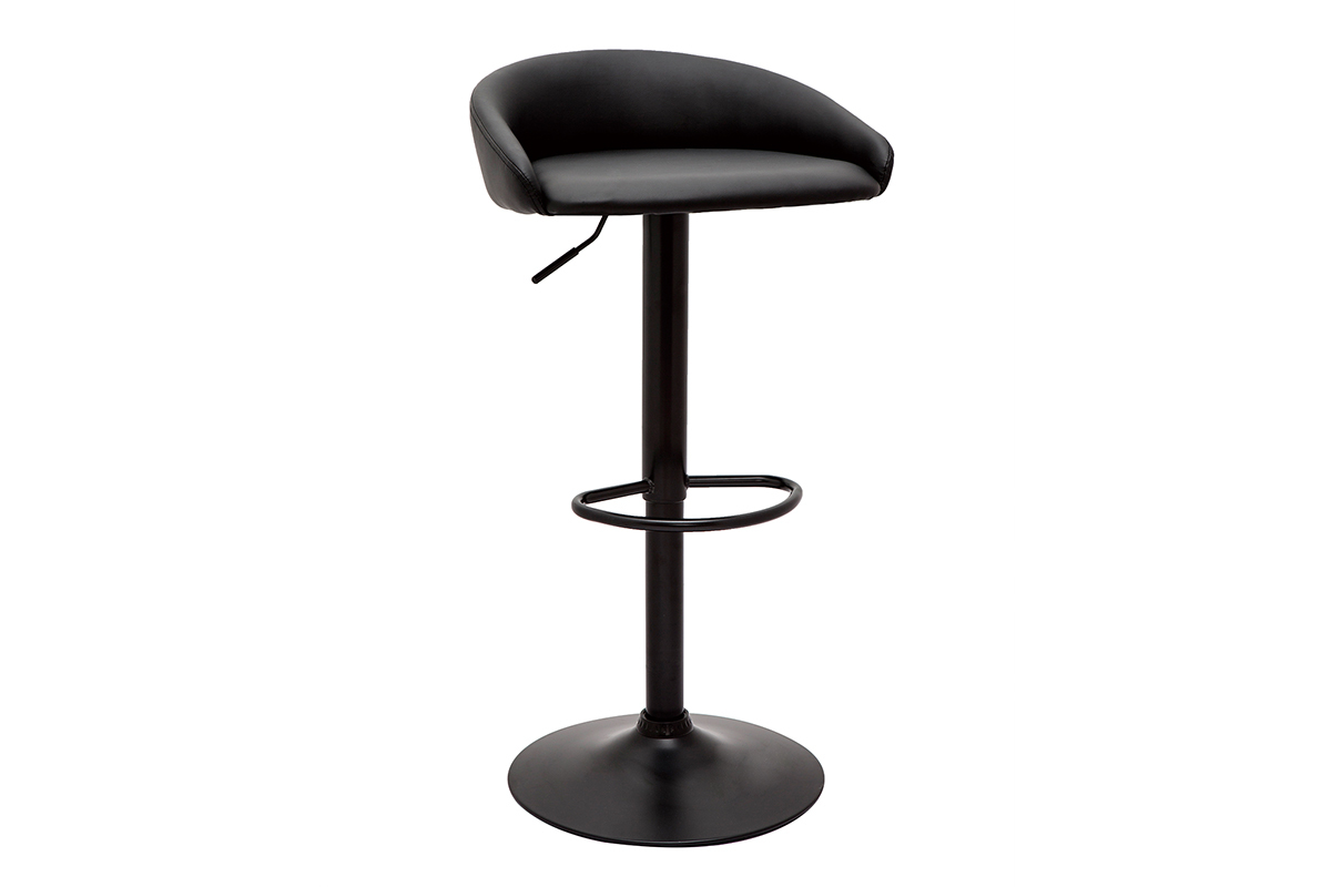Design-Barhocker hhenverstellbar schwarz (2er-Set) REYNOLD