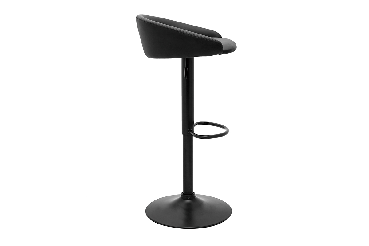 Design-Barhocker hhenverstellbar schwarz (2er-Set) REYNOLD