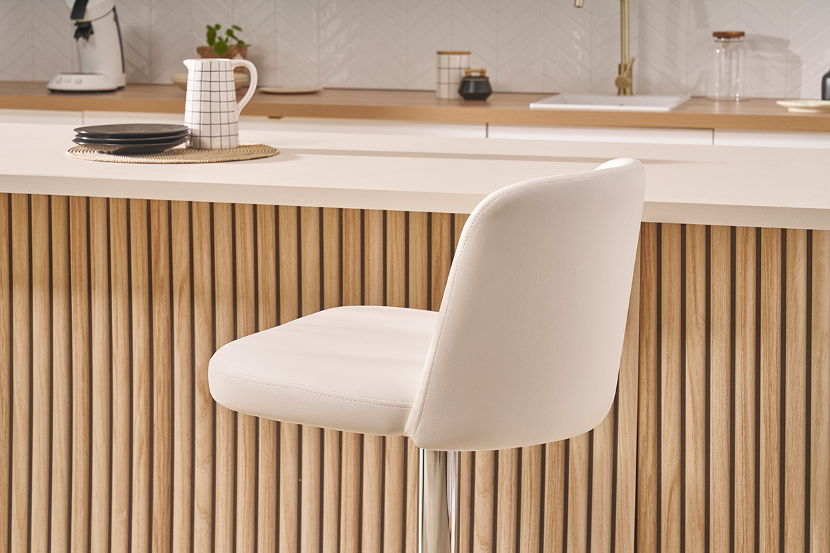 Design-Barhocker hhenverstellbar wei (2er-Set) MONTI