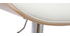 Design-Barhocker höhenverstellbar weiß und helles Holz CLASH