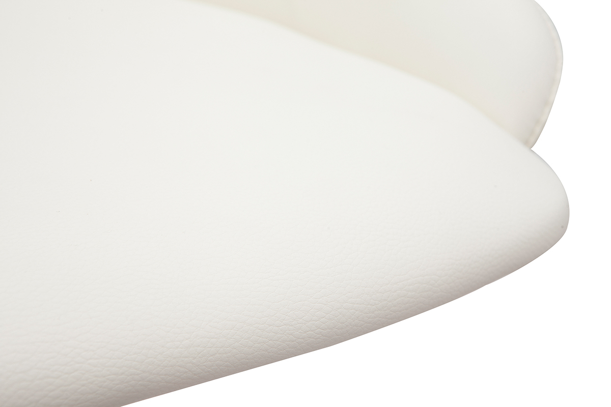 Design-Barhocker hhenverstellbar wei und verchromter Stahl (2er-Set) REYNOLD