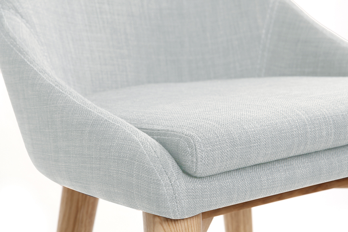 Design-Barhocker Holz Polyester Hellgrau 65 cm DALIA