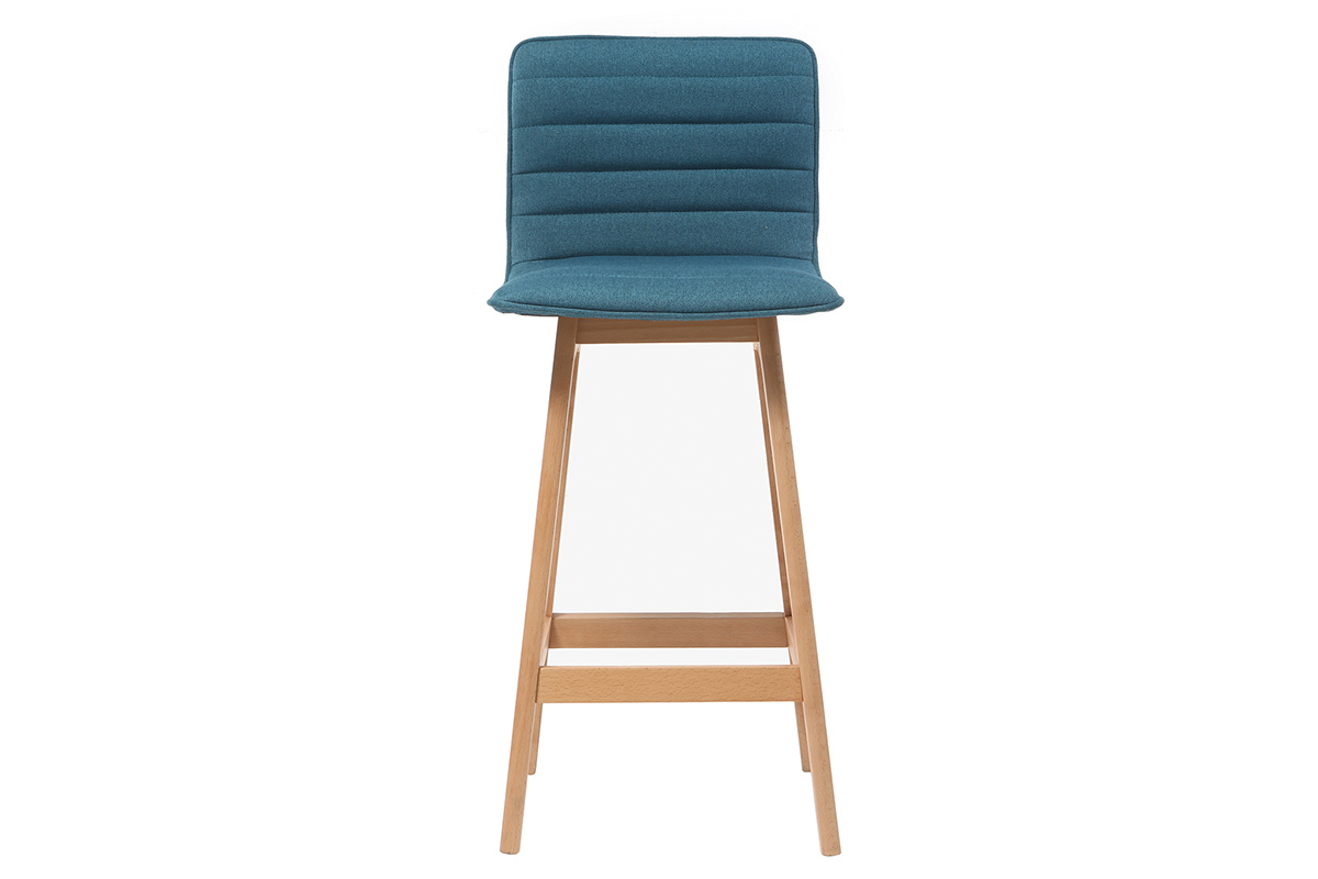 Design-Barhocker Holz und Blaugrn 65 cm 2 Stck. EMMA