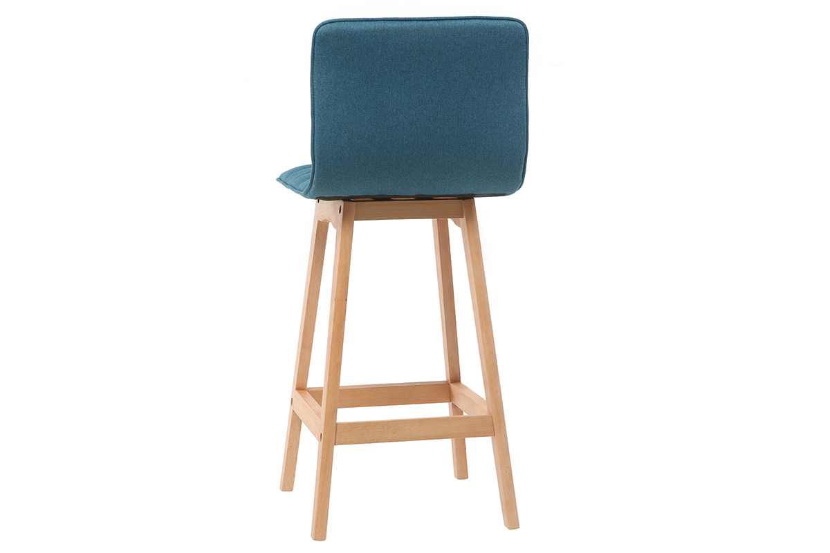 Design-Barhocker Holz und Blaugrn 65 cm 2 Stck. EMMA