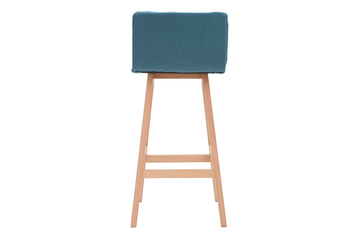 Design-Barhocker Holz und Blaugrn 65 cm 2 Stck. JOAN