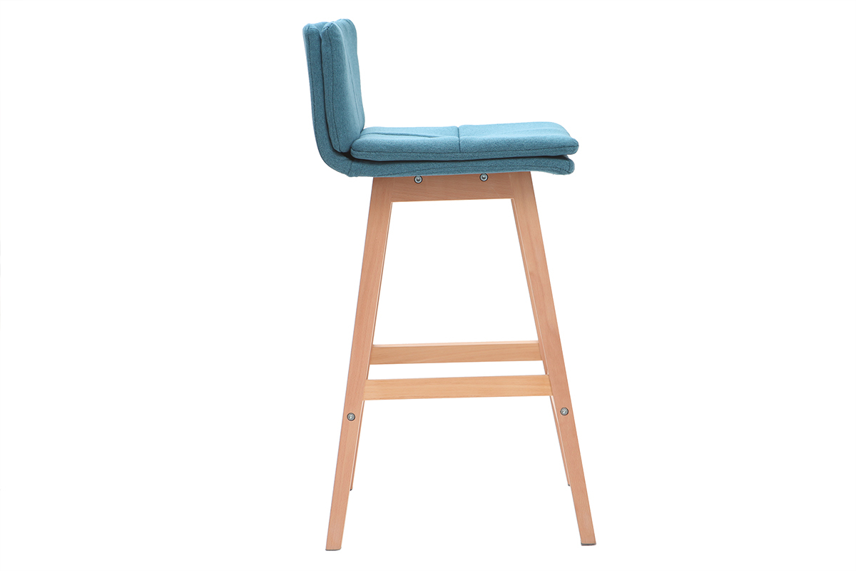 Design-Barhocker Holz und Blaugrn 65 cm 2 Stck. JOAN