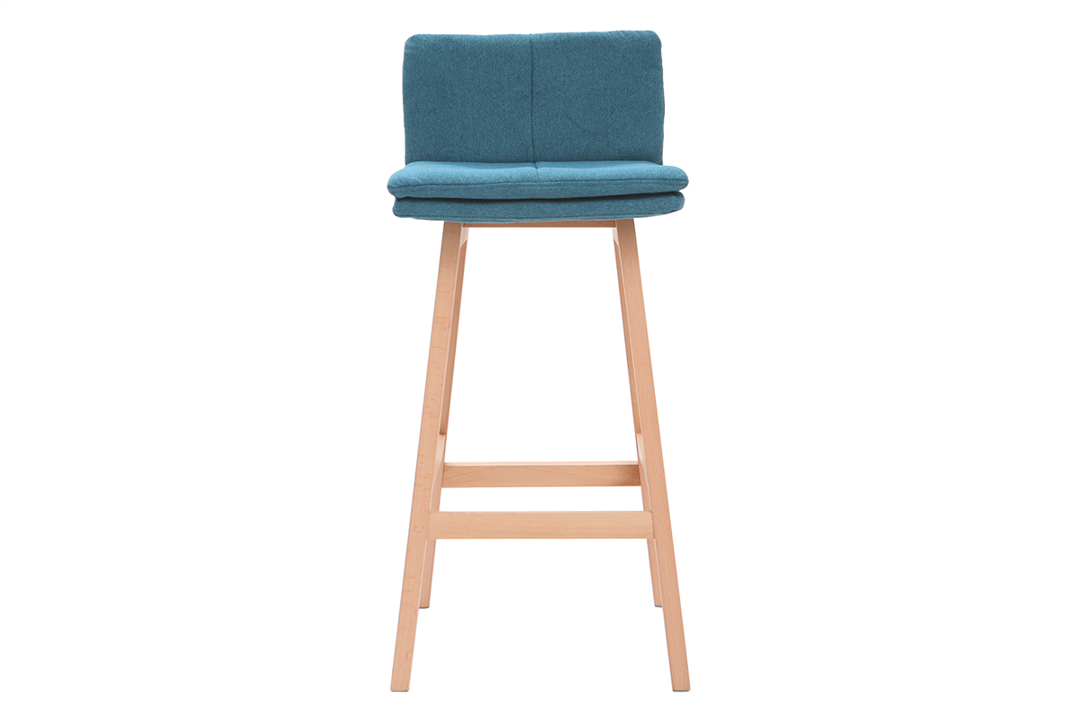 Design-Barhocker Holz und Blaugrn 65 cm 2 Stck. JOAN