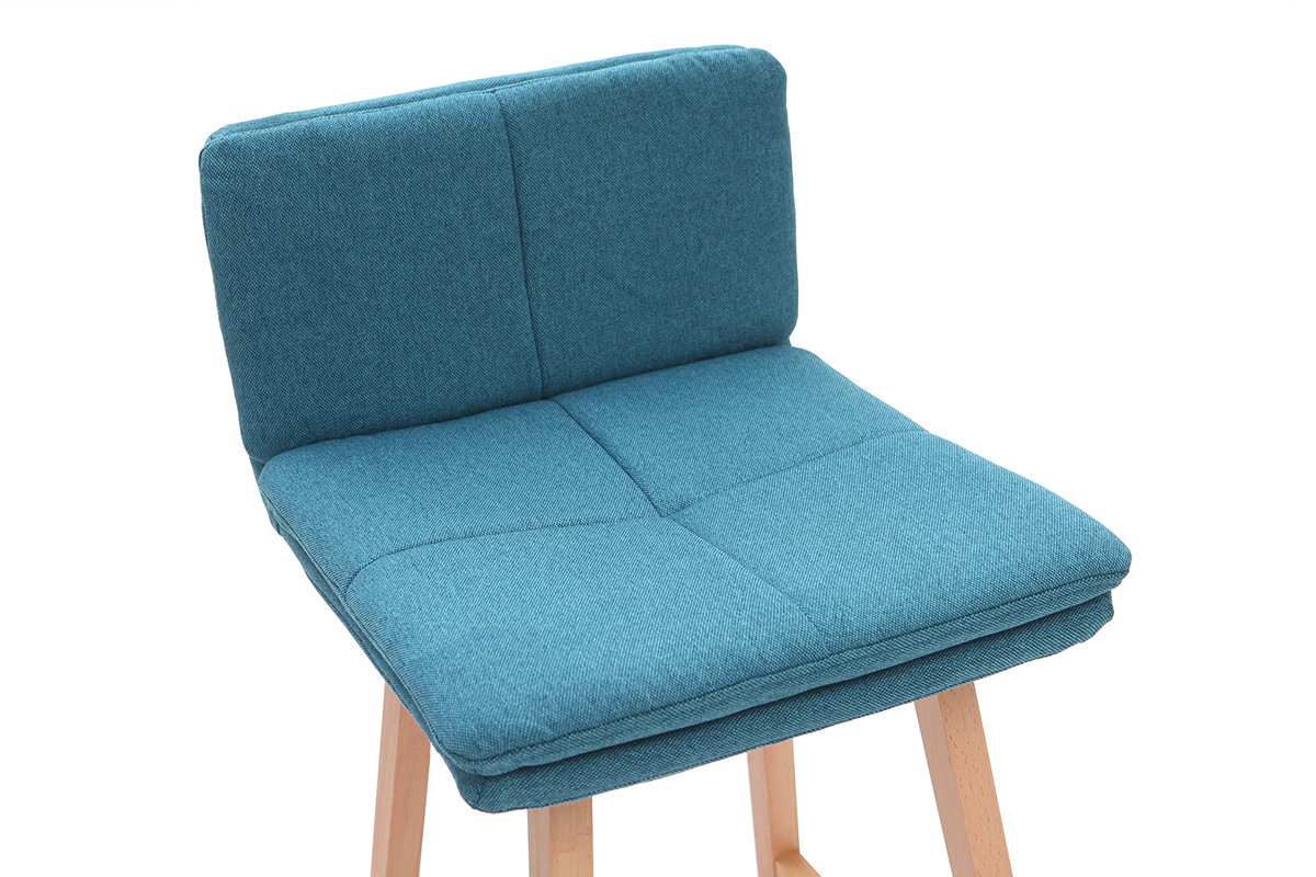 Design-Barhocker Holz und Blaugrn 65 cm 2 Stck. JOAN