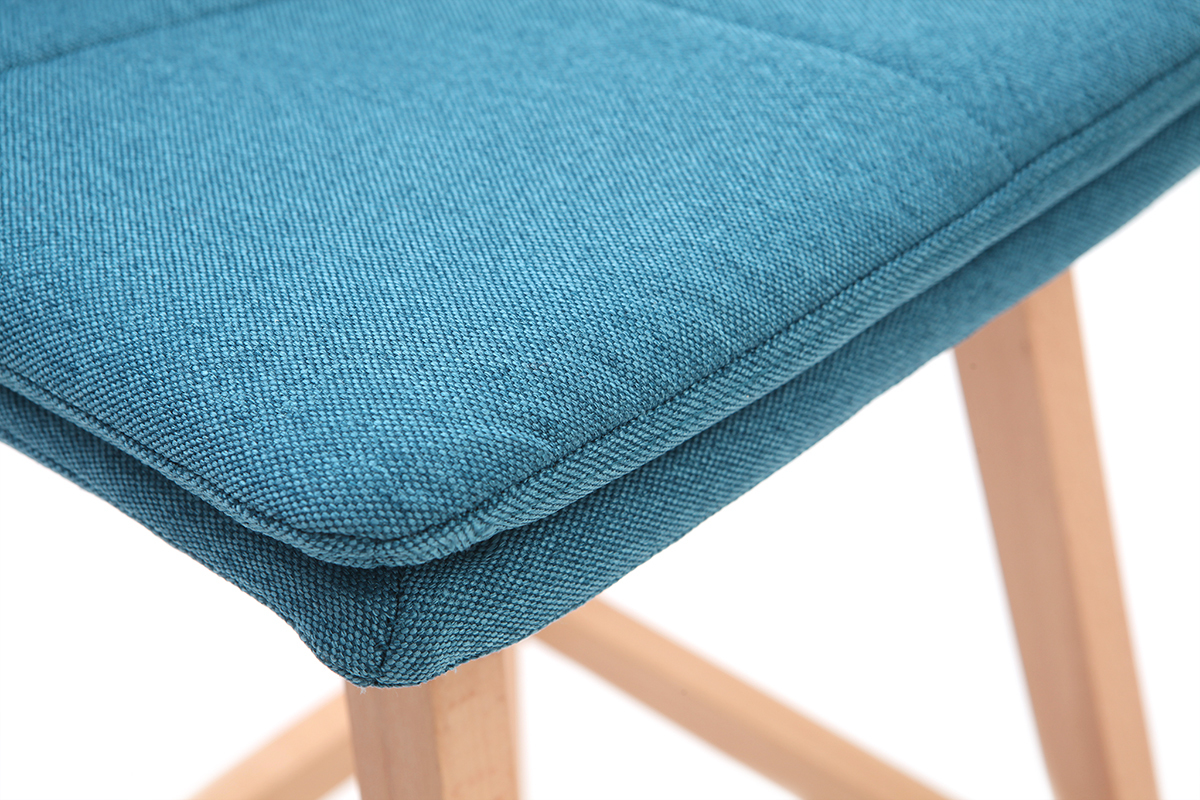 Design-Barhocker Holz und Blaugrn 65 cm 2 Stck. JOAN