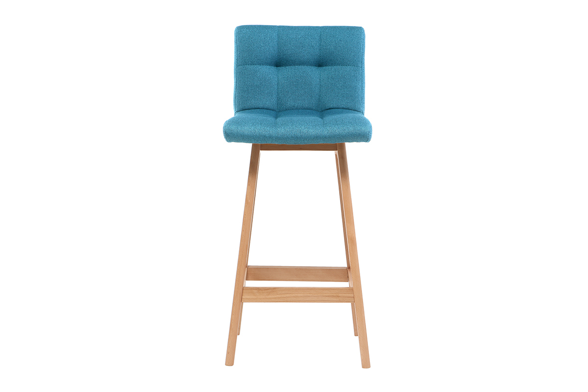 Design-Barhocker Holz und Blaugrn 65 cm 2 Stck. KLARIS