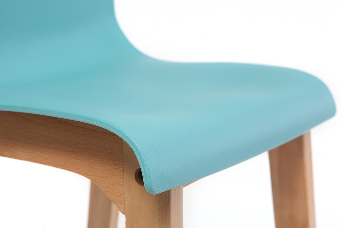 Design-Barhocker Holz und Blaugrn 75 cm 2 Stck. NEW SURF