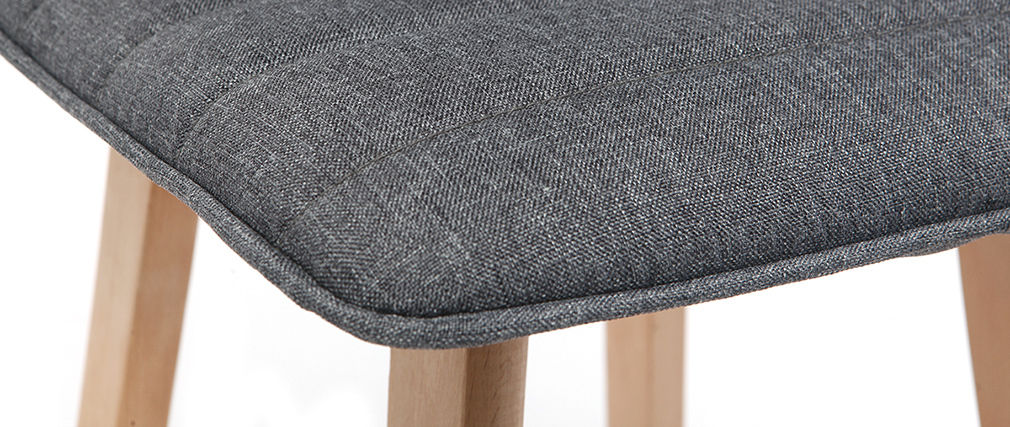 Design-Barhocker Holz und Dunkelgrau 65 cm 2 Stck. EMMA - Miliboo