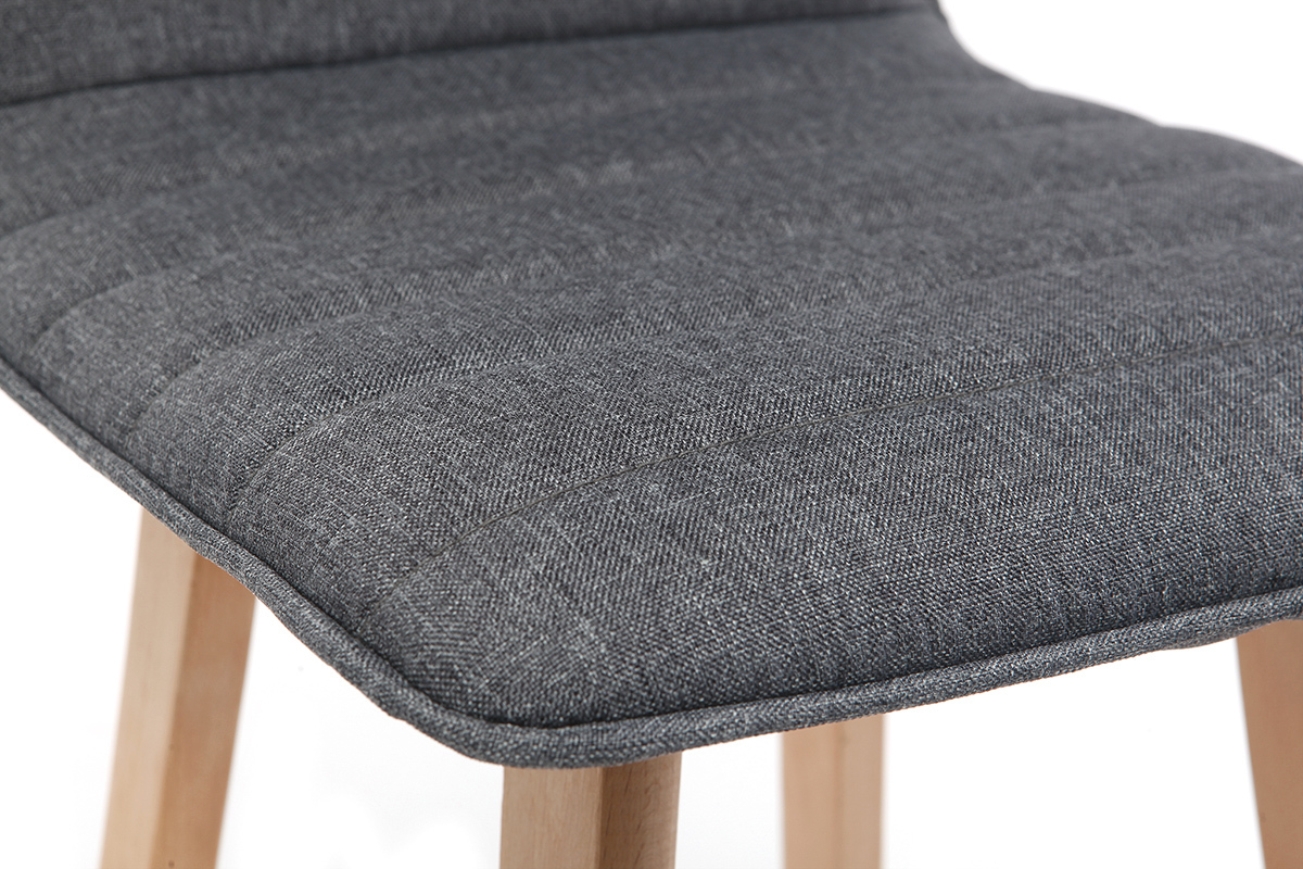 Design-Barhocker Holz und Dunkelgrau 65 cm 2 Stck. EMMA