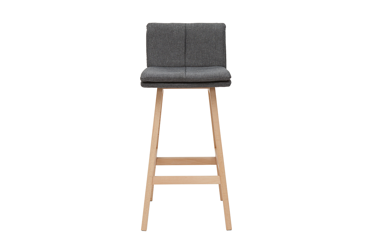 Design-Barhocker Holz und Dunkelgrau 65 cm 2 Stck. JOAN